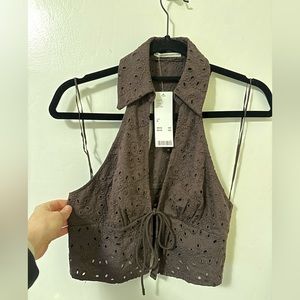 Urban Outfitters Crop tie front M